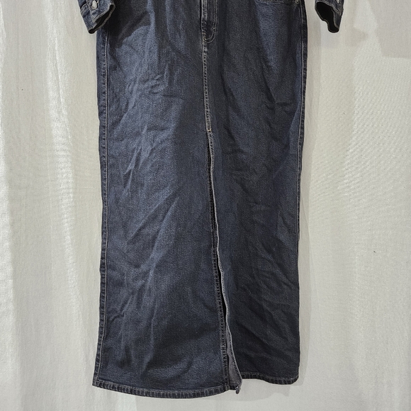 Universal Thread Long Sleeve Denim Maxi Dress in Black Women’s Size 2,4, & 14 - Picture 5 of 14